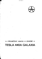 Tesla 440a - Navod k udrzbe 